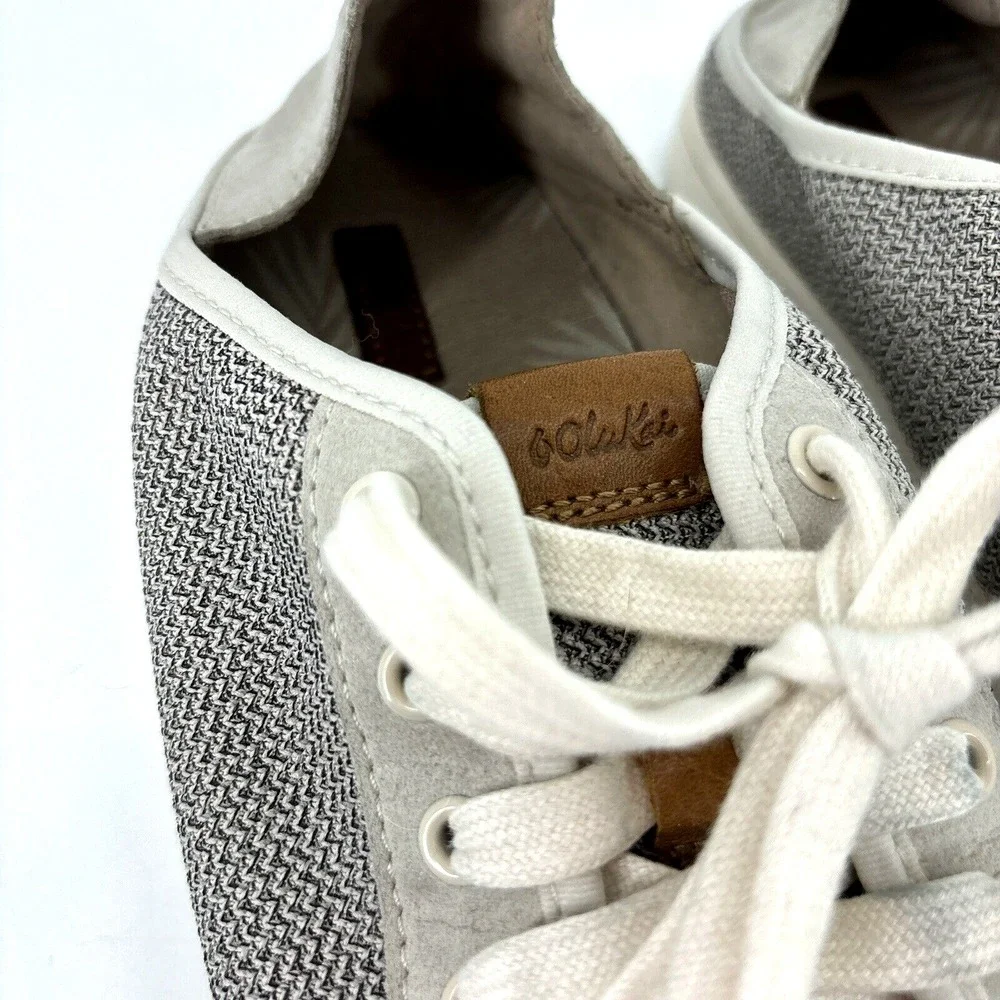 OluKai Pehuea Li Convertible Sneakers Women's 9‎ Grey Mesh Lace Up Comfort Shoes